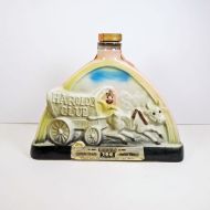 Vintage 1969 Jim Beam Decanter Harolds Club Covered Wagon