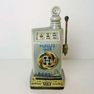 Vintage 1968 Jim Beam Decanter Harolds Club Reno Slot Machine Front