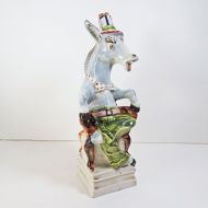 Vintage Wine Decanter Donkey Sitting in a Chair