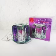 Electric oil or tart warmer. Bunch of grapes on a vine statue with ornate base. Beveled glass and mirrors: With Box