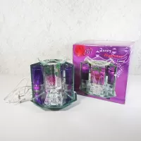 Electric oil or tart warmer. Bunch of grapes on a vine statue with ornate base. Beveled glass and mirrors: With Box - Click to enlarge