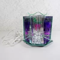 Electric oil or tart warmer. Bunch of grapes on a vine statue with ornate base. Beveled glass and mirrors: Front - Click to enlarge