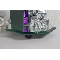 Electric oil or tart warmer. Bunch of grapes on a vine statue with ornate base. Beveled glass and mirrors: Foot - Click to enlarge
