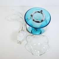 Wildflowers on Blue Electric Scented Oil Tart Warmer with Mirrored Base: Top View - Click to enlarge