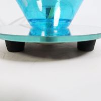 Wildflowers on Blue Electric Scented Oil Tart Warmer with Mirrored Base: Feet View - Click to enlarge