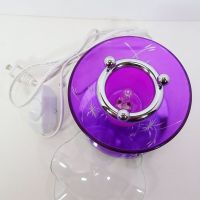 Wildflowers on Purple Electric Scented Oil Tart Warmer with Mirrored Base: Top View - Click to enlarge