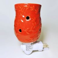Cayenne Ceramic Plug In Scented Oil Wax Tart Warmer with Rotating Base: Side View - Click to enlarge