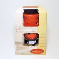 Cayenne Ceramic Plug In Scented Oil Wax Tart Warmer with Rotating Base: In Box View - Click to enlarge
