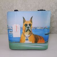 Boxer Dog Bucket Style Shoulder Tote Bag Closeup - Click to enlarge