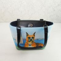 Boxer Dog Bucket Style Shoulder Tote Bag Inside - Click to enlarge