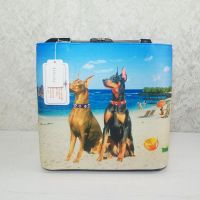 Doberman Pinscher Dog Bucket Style Shoulder Tote Bag Closeup - Click to enlarge