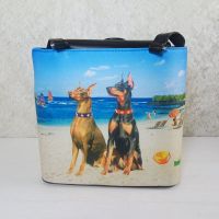 Doberman Pinscher Dog Bucket Style Shoulder Tote Bag Back - Click to enlarge