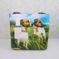 Jack Russell Terriers Dog Bucket Style Shoulder Tote Bag Closeup - Click to enlarge