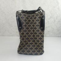 Letter K Pattern Vinyl Handbag or Tote with Cloth interior and Matching Wallet: Right Side View - Click to enlarge