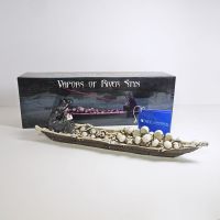 Grim Reaper in Boat of Skulls Incense Burner Holder - Click to enlarge