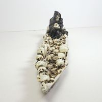 Grim Reaper in Boat of Skulls Incense Burner Holder - Click to enlarge