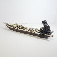 Grim Reaper in Boat of Skulls Incense Burner Holder - Click to enlarge