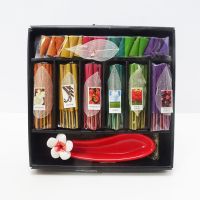 67 Piece Incense Gift Set with Red Holder Sticks Cones - Click to enlarge