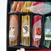 67 Piece Incense Gift Set with Red Holder Sticks Cones - Click to enlarge