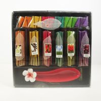 67 Piece Incense Gift Set with Red Holder Sticks Cones - Click to enlarge