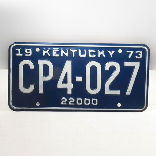 1973 Kentucky Commercial State License Plate CP4-027