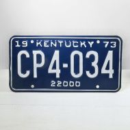 1973 Kentucky Commercial State License Plate CP4-034