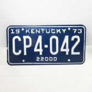 1973 Kentucky Commercial State License Plate CP4-042
