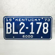 1973 Kentucky Commercial State License Plate BL2-178