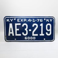 1976 Kentucky Commercial State License Plate AE3-219