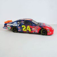 Nascar Jeff Gordon flames No 24 Action 2001 Chevrolet  Monte Carlo diecast 1:24 stock race car bank with key: Right Side View - Click to enlarge