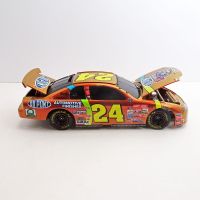 Jeff Gordon gold 1:24 scale No. 24 Action 1998 Chevrolet Monte Carlo Nascar 50th Anniversay diecast car bank with key: All Open View - Click to enlarge
