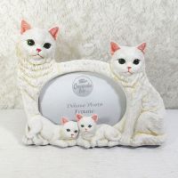 White Cats Photo Frame Holds One 6x4 Picture - Click to enlarge