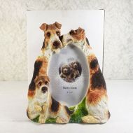 Fox Terrier Dogs Photo Frame Holds One 4x6 Picture