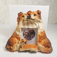Collie Dogs Photo Frame Holds One 2x3 Picture