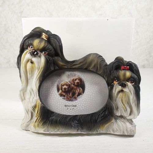 Shih Tzu Dogs Photo Frame Holds One 3x2 Picture