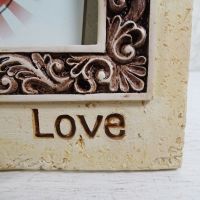 LOVE Double Table Picture Frame for 2 3x3 Photos - Click to enlarge
