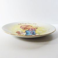 1982 Mother's Day Avon small decorative collector plate titled Little Things showing a little boy and his puppy: Side View - Click to enlarge