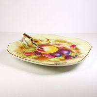 Vintage Decorative Plate with Handle and Fruit Design - Click to enlarge
