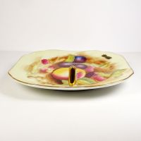 Vintage Decorative Plate with Handle and Fruit Design - Click to enlarge