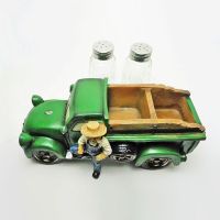 Farmer and Pickup Truck Salt and Pepper Shakers Set - Click to enlarge