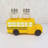 Yellow School Bus Novelty Salt and Pepper Shakers Set - Click to enlarge