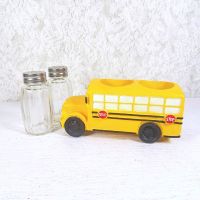 Yellow School Bus Novelty Salt and Pepper Shakers Set - Click to enlarge