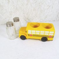 Yellow School Bus Novelty Salt and Pepper Shakers Set - Click to enlarge