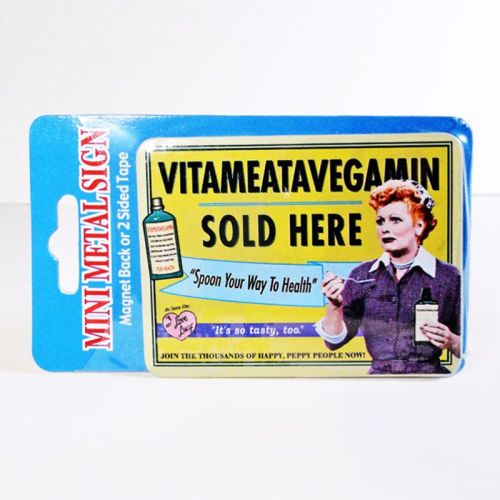 I Love Lucy Vitameatavegamin Mini Metal Magnet Sign