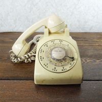 1978 Bell Western Electric Cream Rotary Desk Telephone: Handset - Click to enlarge
