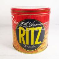 1984 Nabisco Ritz Crackers 50th Anniversary Vintage Tin Front