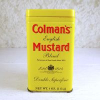 Colmans English Mustard Blend Vintage Metal Spice Tin Back - Click to enlarge