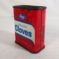 Vintage Kroger Ground Cloves True Taste Spice Metal Tin Rightish - Click to enlarge