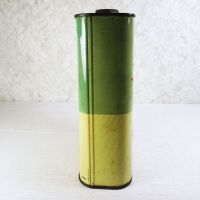 Trewax vintage one quart wood cleaner empty metal tin can container with metal twist off top: Right Side View - Click to enlarge