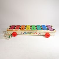 Fisher Price Musical Xylophone Vintage Pull Toy 870 - Click to enlarge